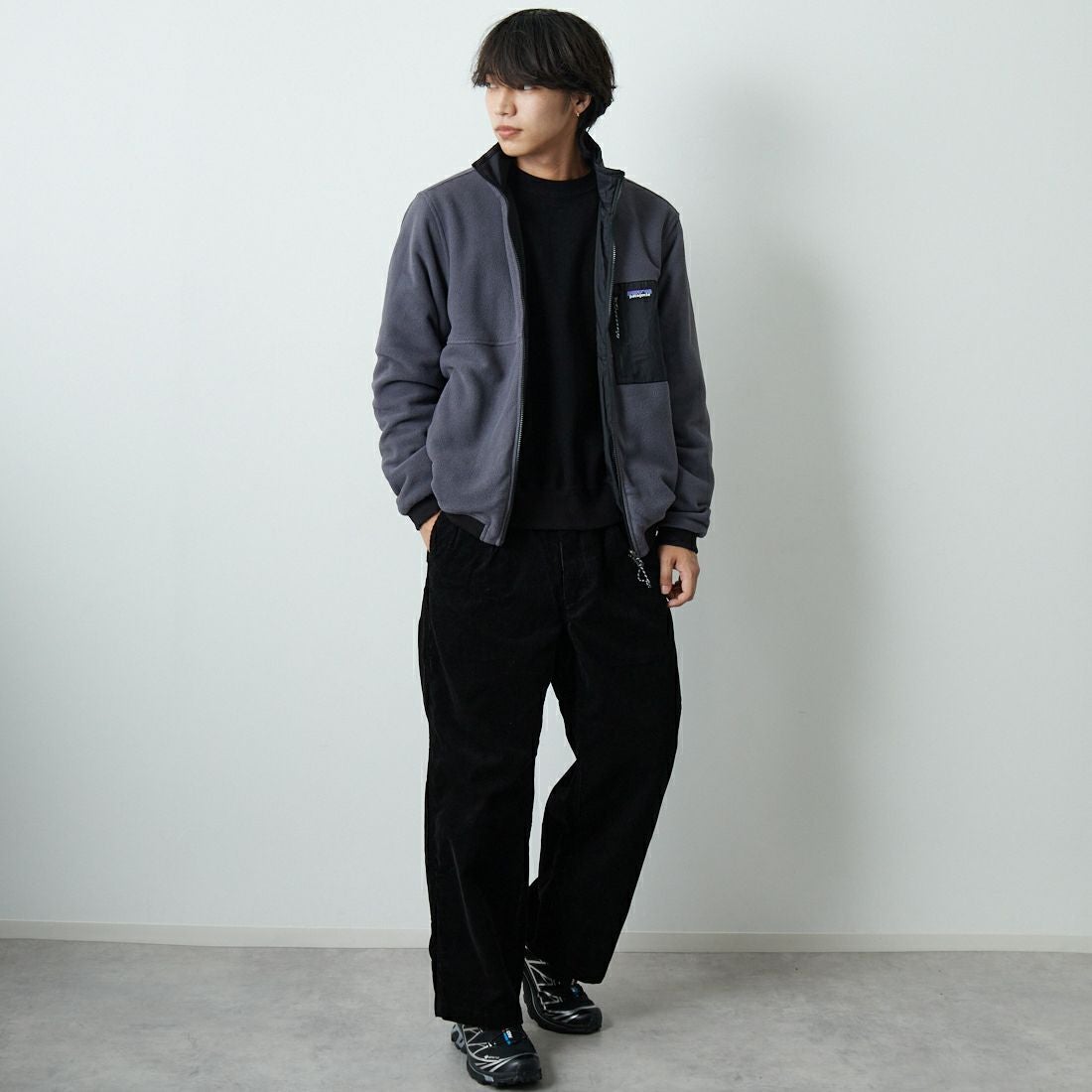 patagonia [パタゴニア] メンズ リバーシブル シェルド マイクロディニ ジャケット [26215] BLK &&モデル身長：179cm 着用サイズ：M&&