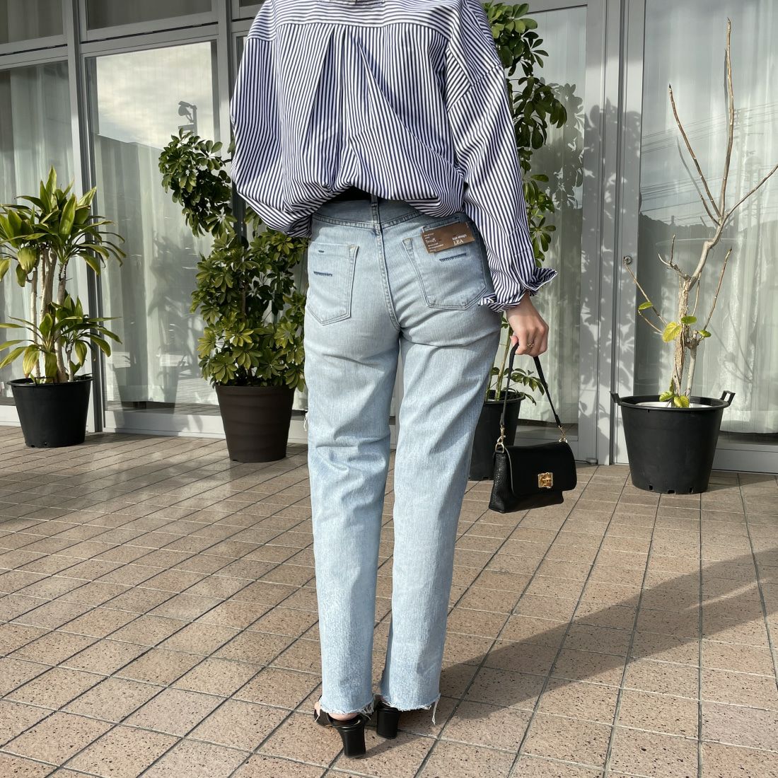 YANUK [ヤヌーク] ボーイズストレート LEA/レア [57121231] DMF &&モデル身長：163cm 着用サイズ：24&&