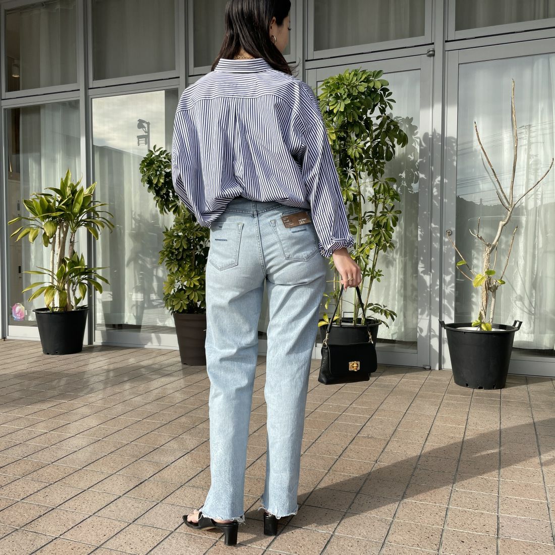 YANUK [ヤヌーク] ボーイズストレート LEA/レア [57121231] DMF &&モデル身長：163cm 着用サイズ：24&&