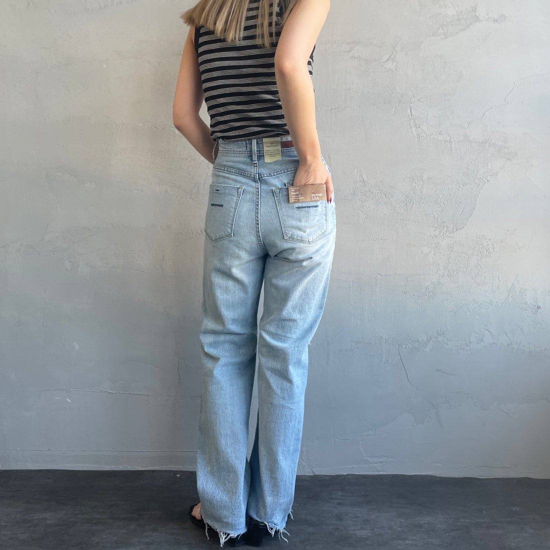 YANUK [ヤヌーク] ボーイズストレート LEA/レア [57121231] DMF &&モデル身長：156cm 着用サイズ：22&&