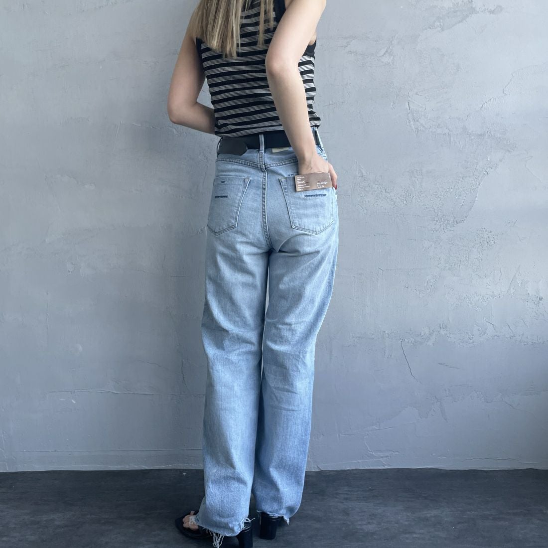 YANUK [ヤヌーク] ボーイズストレート LEA/レア [57121231] DMF &&モデル身長：156cm 着用サイズ：23&&