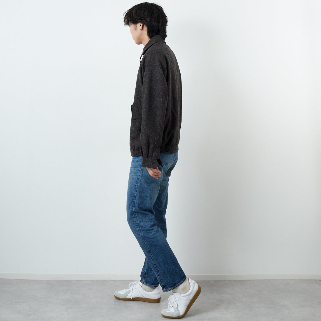 WAREHOUSE [ウエアハウス] 2ND-HAND デニムパンツ(USED WASH) [1105] UW (USED WASH 中)&&モデル身長：179cm 着用サイズ：32&&