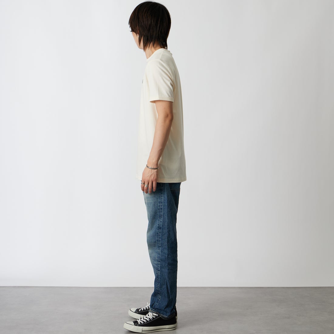 WAREHOUSE [ウエアハウス] 2ND-HAND デニムパンツ(USED WASH) [1105] UW (USED WASH 中) &&モデル身長：177cm 着用サイズ：32&&