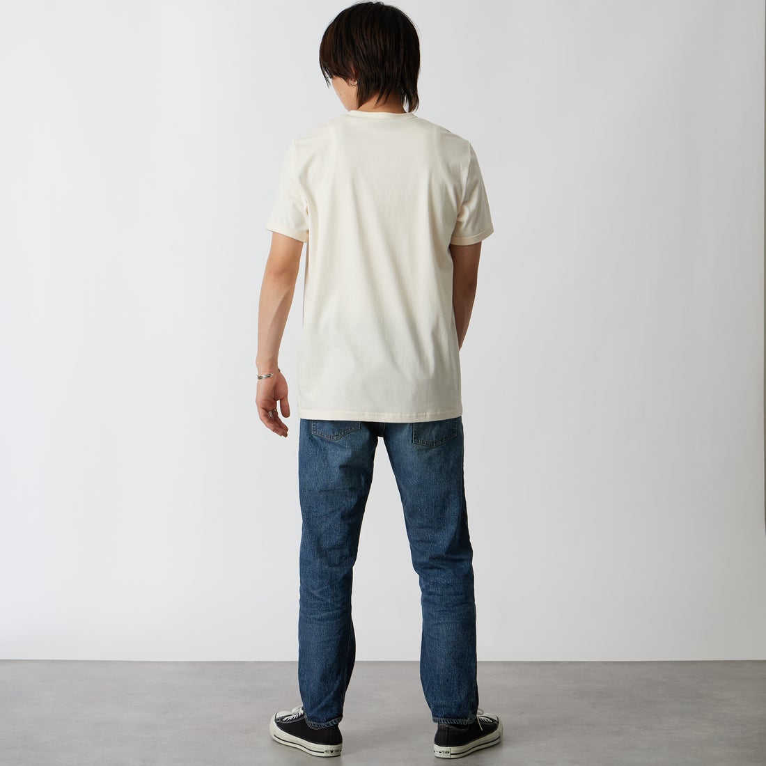 WAREHOUSE [ウエアハウス] 2ND-HAND デニムパンツ(USED WASH) [1105] UW (USED WASH 中) &&モデル身長：177cm 着用サイズ：32&&