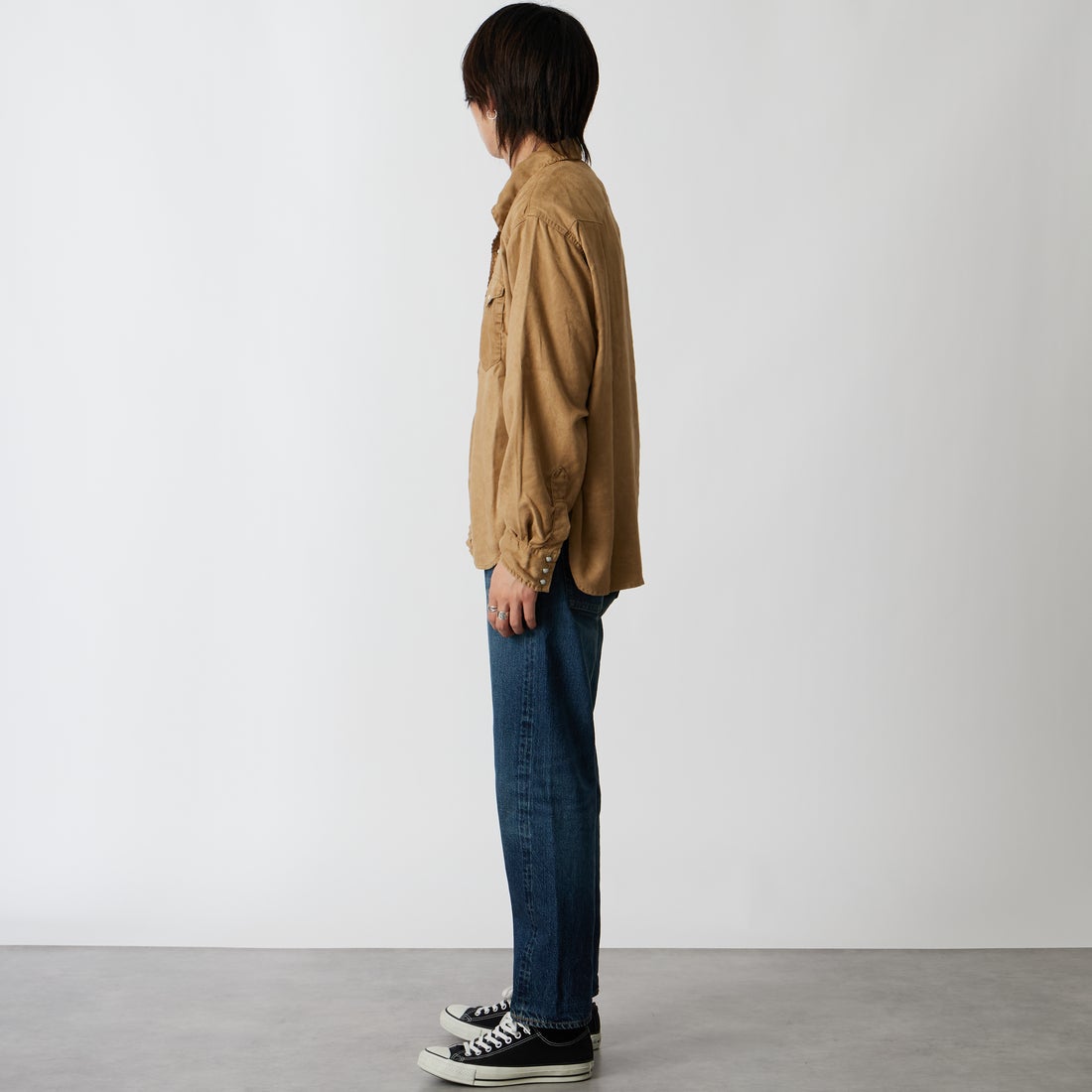 WAREHOUSE [ウエアハウス] 2ND-HAND デニムパンツ(USED WASH) [1105] D U/W (USED WASH 濃) &&モデル身長：177cm 着用サイズ：32&&