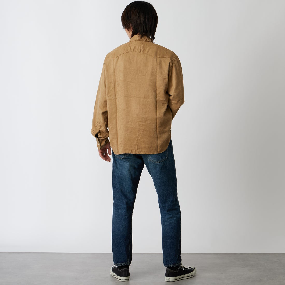 WAREHOUSE [ウエアハウス] 2ND-HAND デニムパンツ(USED WASH) [1105] D U/W (USED WASH 濃) &&モデル身長：177cm 着用サイズ：32&&