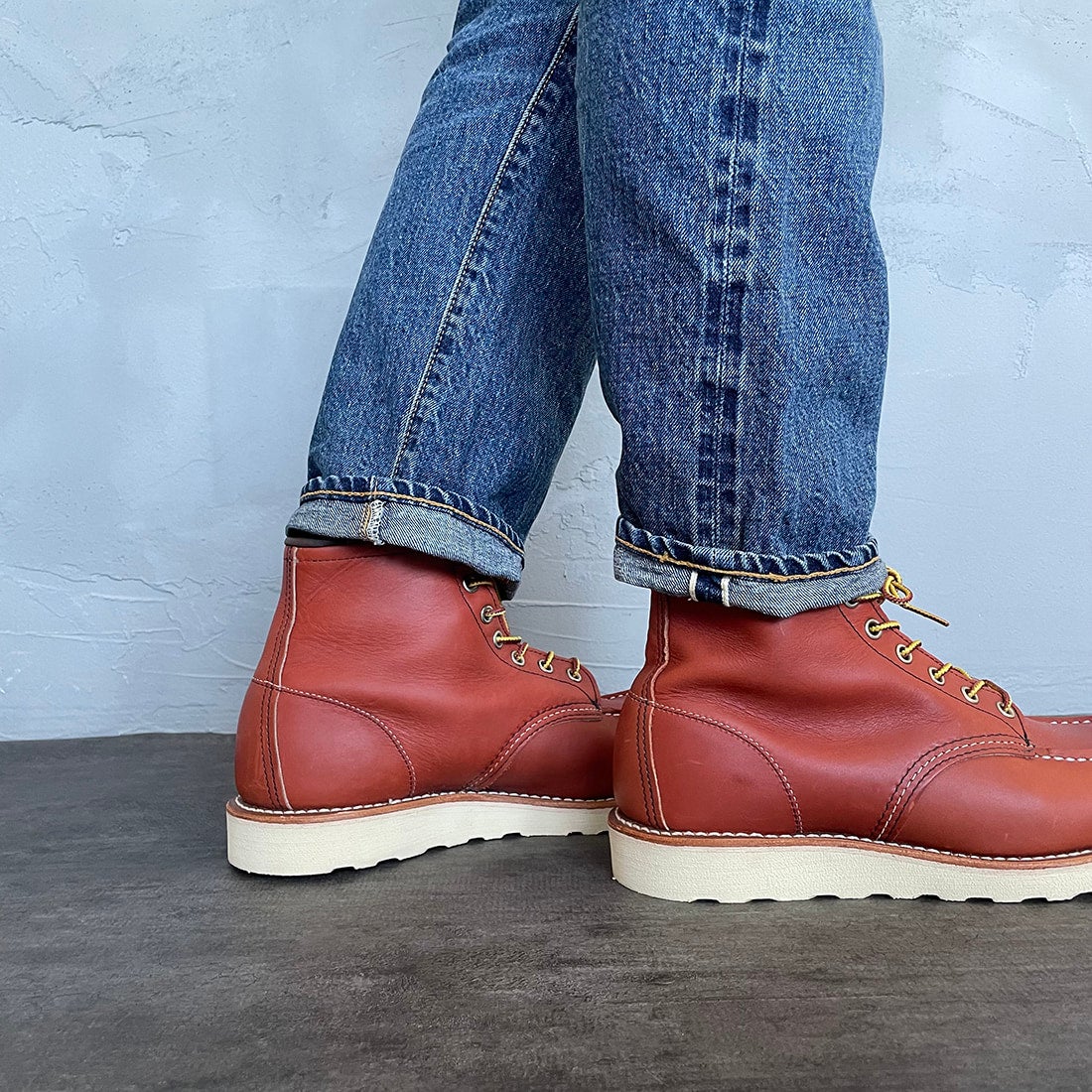 WAREHOUSE [ウエアハウス] 2ND-HAND デニムパンツ(USED WASH) [1105] UW (USED WASH 中)&&モデル身長：173cm 着用サイズ：31&&