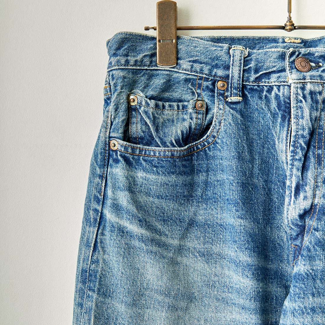 WAREHOUSE [ウエアハウス] 2ND-HAND デニムパンツ(USED WASH) [1105] U/W PALE