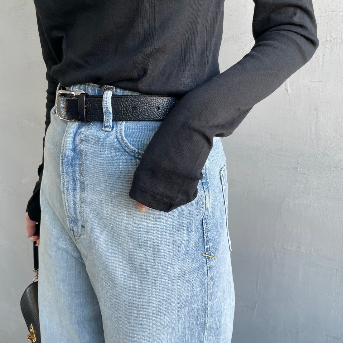 YANUK [ヤヌーク] ルーズストレート JOAN/ジョーン [57131301] FVS &&モデル身長：163cm 着用サイズ：23&&