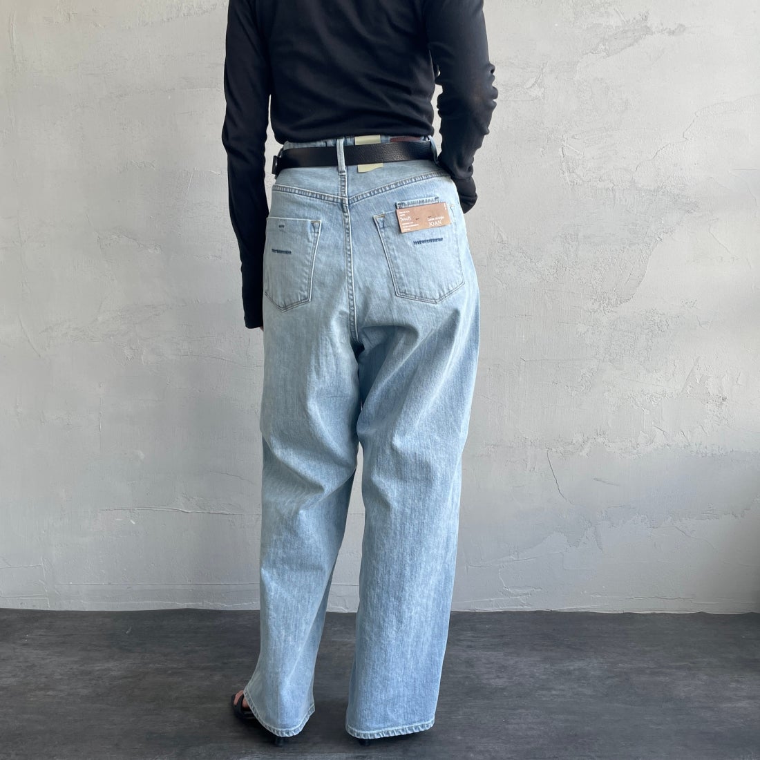 YANUK [ヤヌーク] ルーズストレート JOAN/ジョーン [57131301] FVS &&モデル身長：163cm 着用サイズ：25&&