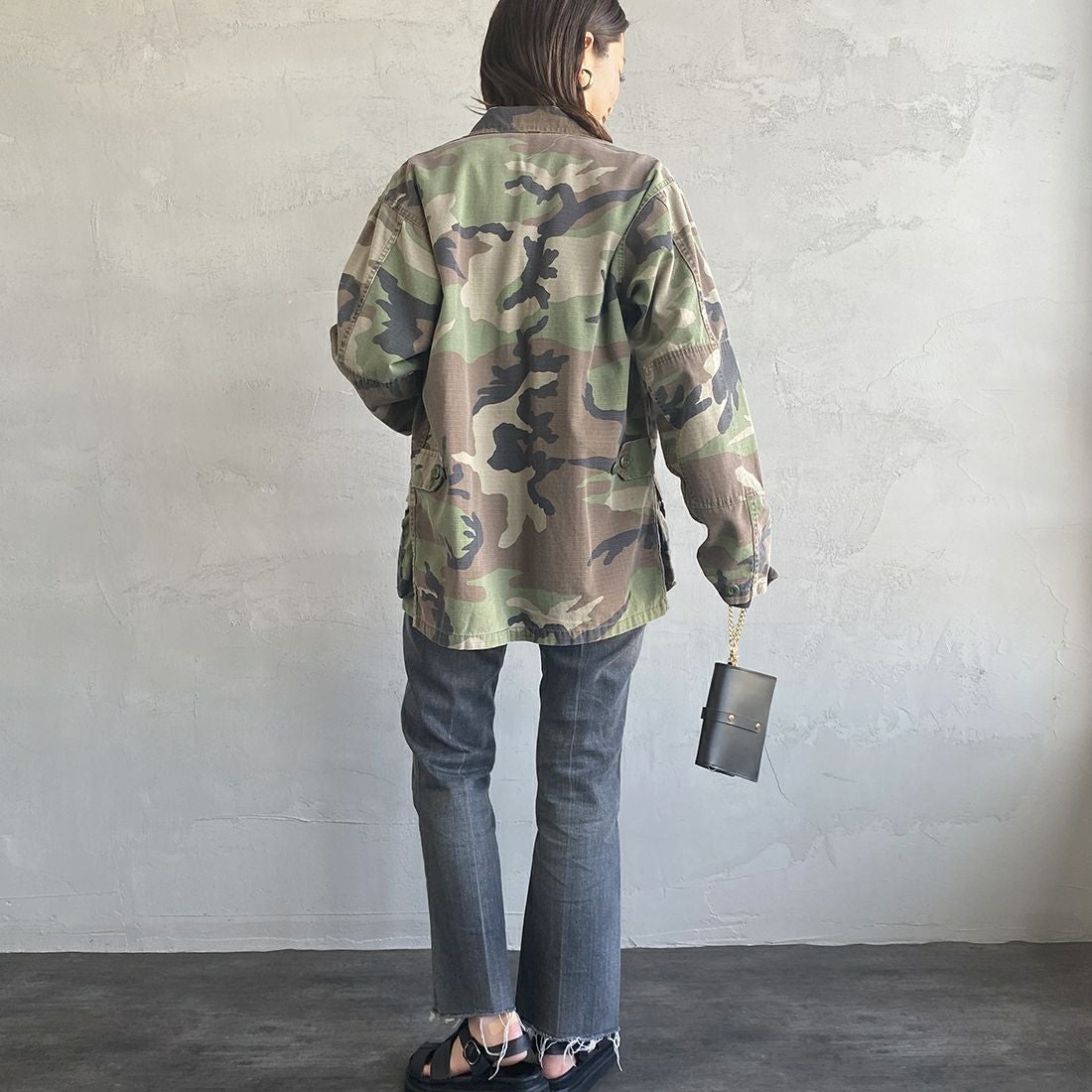 ROTHCO [ロスコ] BDU シャツジャケット [BDSH-OZONE] WOODLAND &&モデル身長：163cm 着用サイズ：XS&&