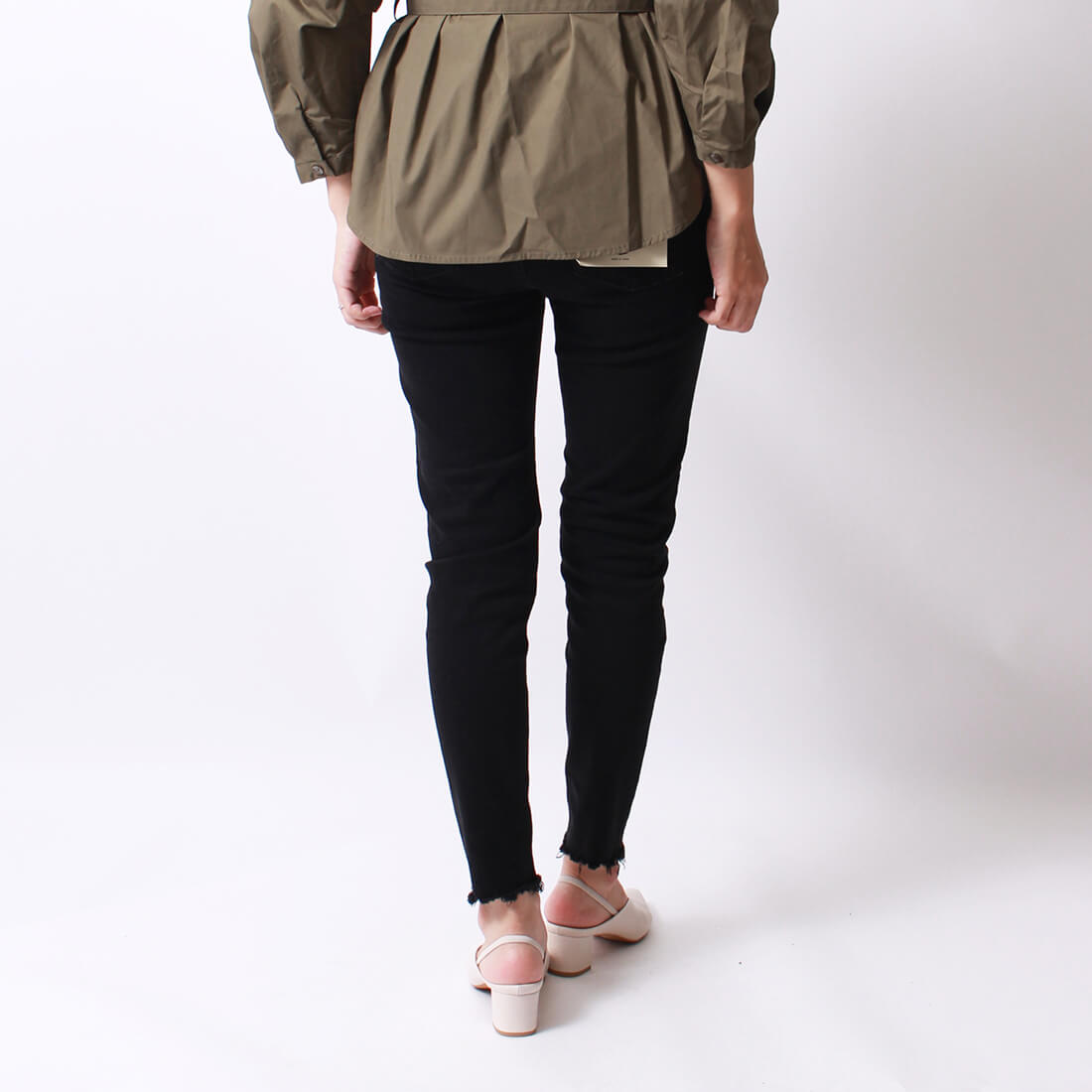 BIG JOHN [ビッグジョン] ヌードレッグ [MML106K] BK12 &&モデル身長：160cm 着用サイズ：S&&