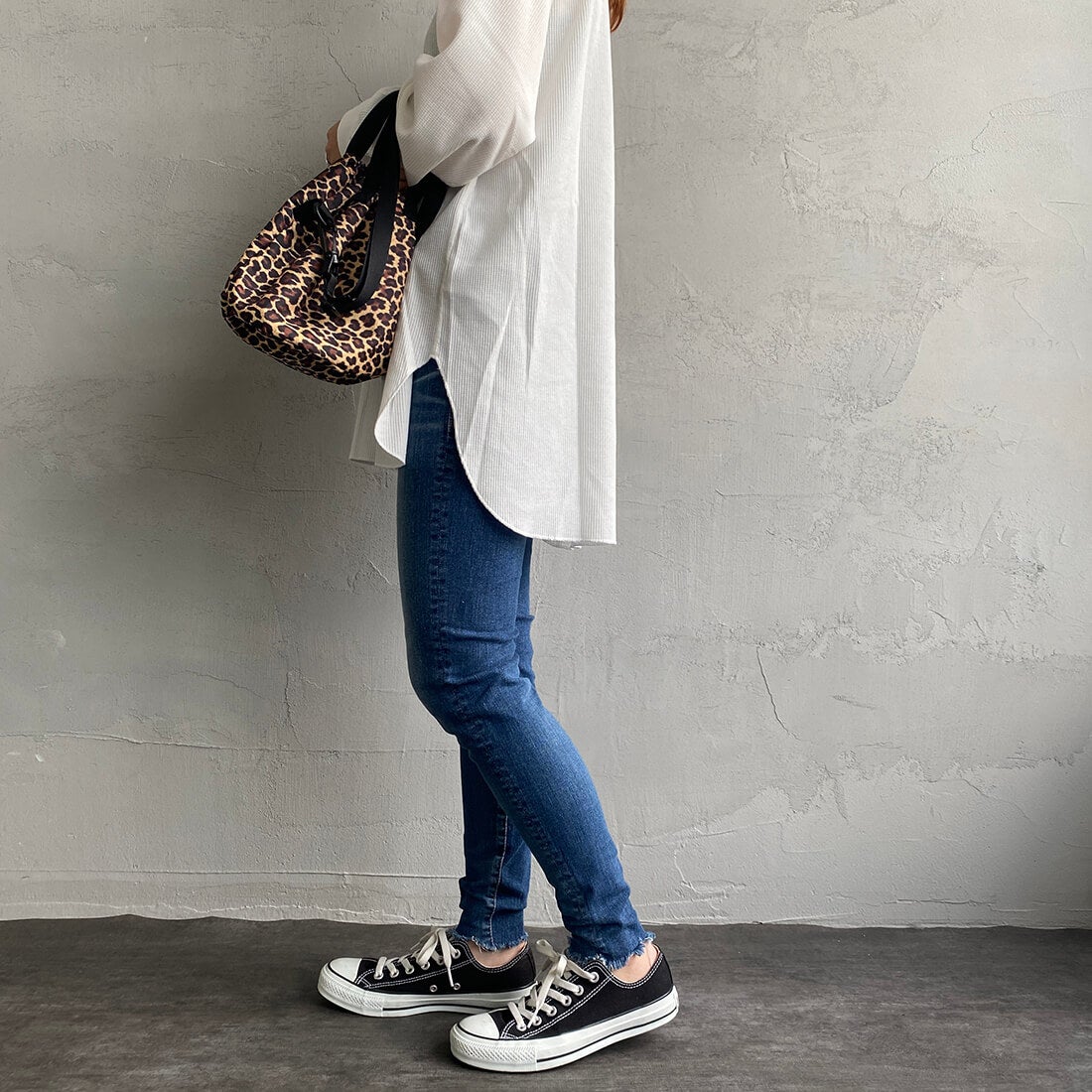 BIG JOHN [ビッグジョン] ヌードレッグ [MML106K] 413F&&モデル身長：156cm 着用サイズ：XS&&