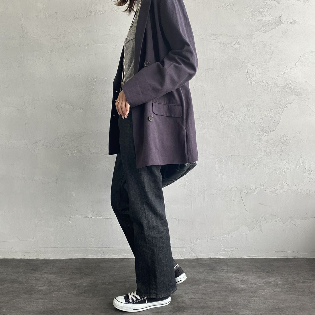 RED CARD TOKYO [レッドカード トーキョー] 辺見えみりコラボレーションモデル Emily ミッドライズフレアデニム [603513HE01-JF] C-BLK RINS &&モデル身長：163cm 着用サイズ：25&&