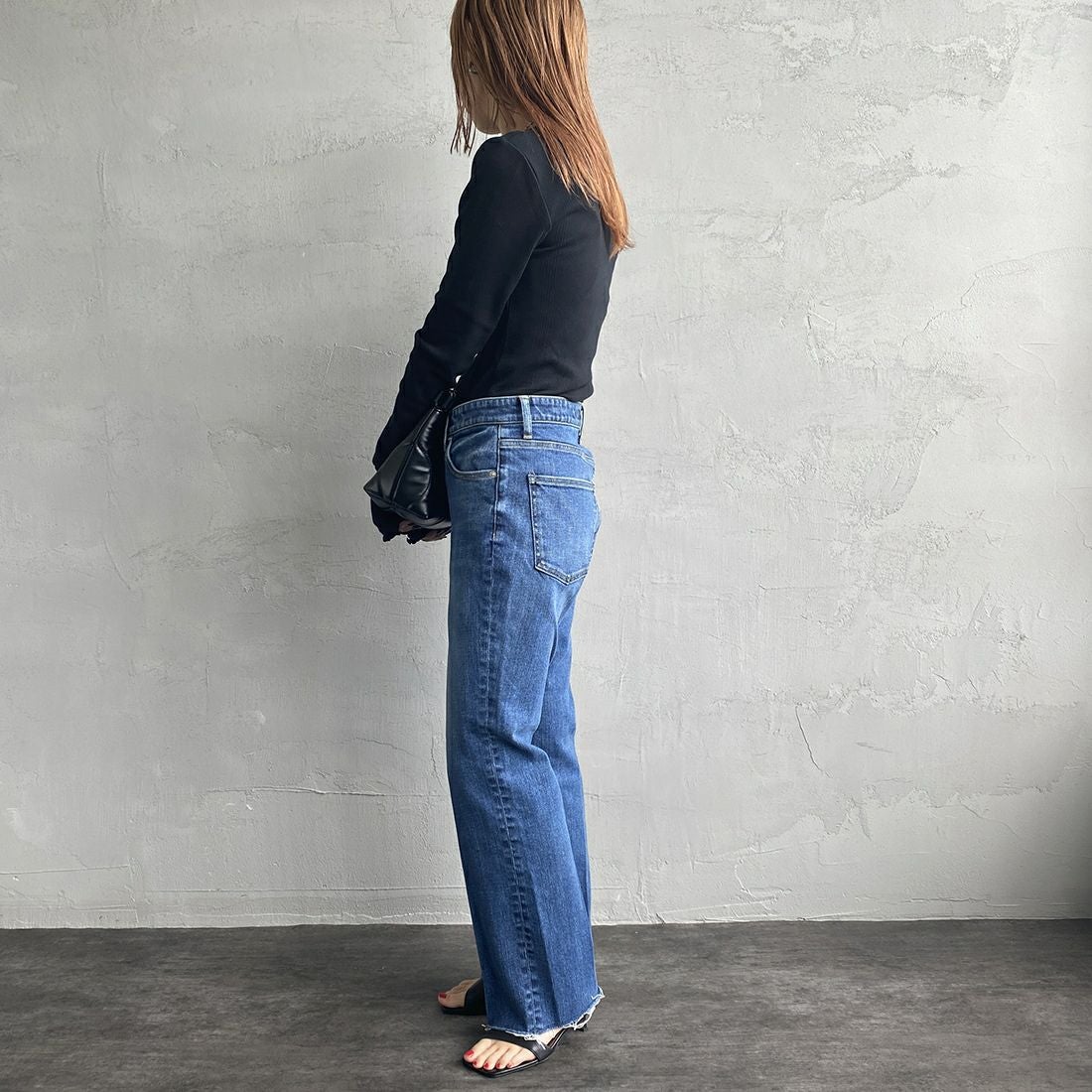 RED CARD TOKYO [レッドカード トーキョー] 辺見えみりコラボレーションモデル Emily ミッドライズフレアデニム [493513HE01-JF] C-MID BLU