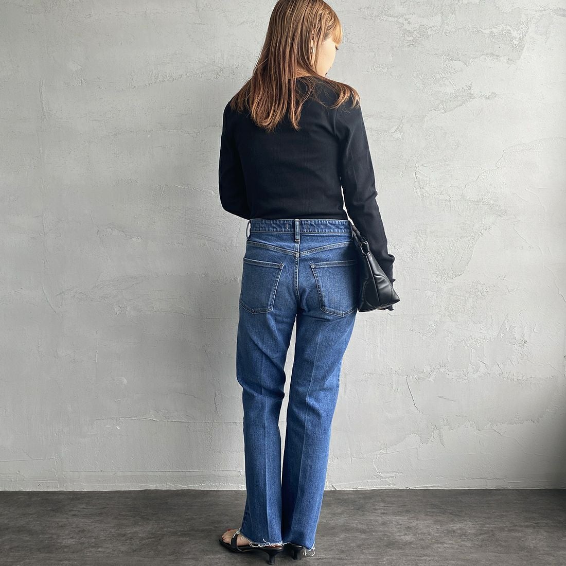 RED CARD TOKYO [レッドカード トーキョー] 辺見えみりコラボレーションモデル Emily ミッドライズフレアデニム [493513HE01-JF] C-MID BLU