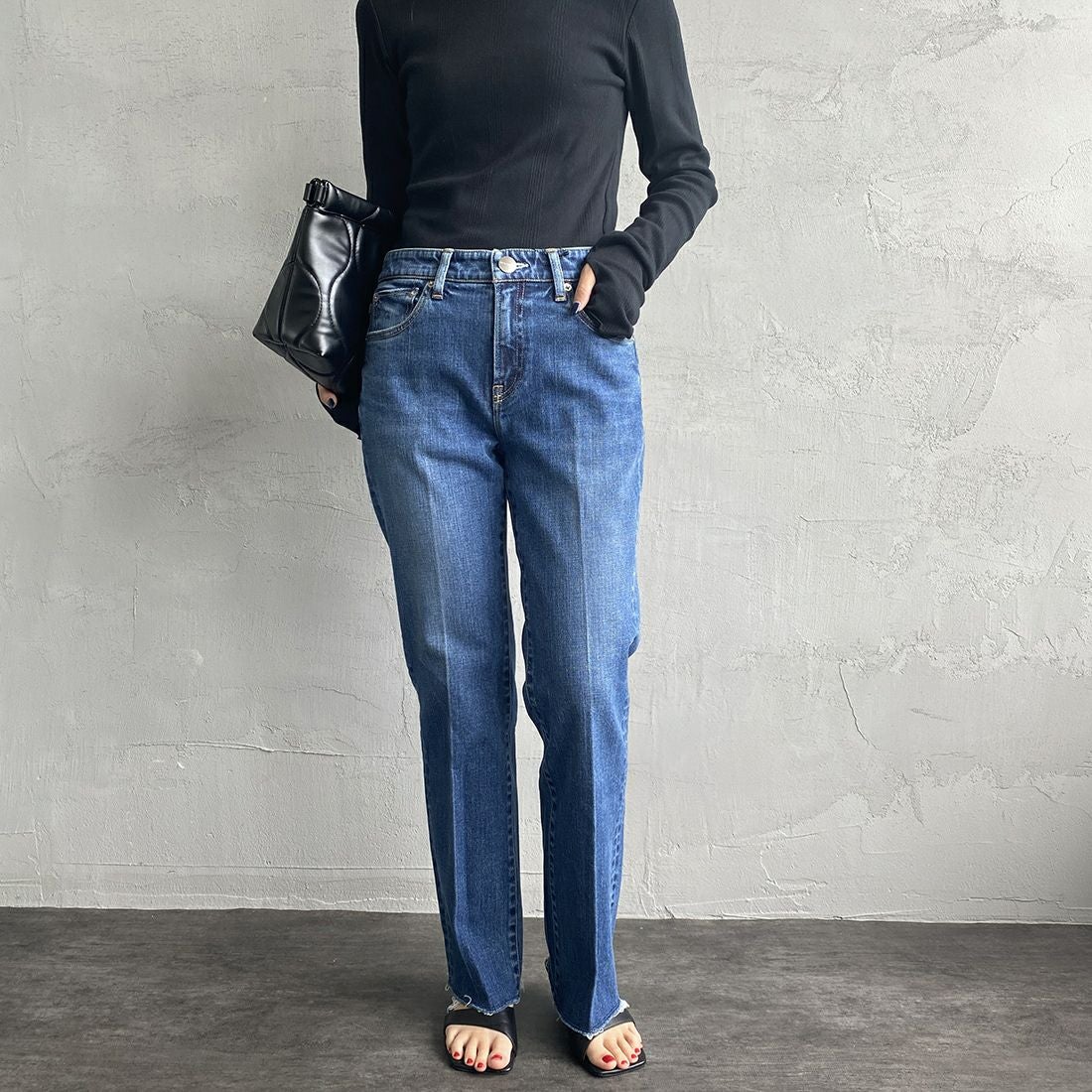 RED CARD TOKYO [レッドカード トーキョー] 辺見えみりコラボレーションモデル Emily ミッドライズフレアデニム [493513HE01-JF] C-MID BLU