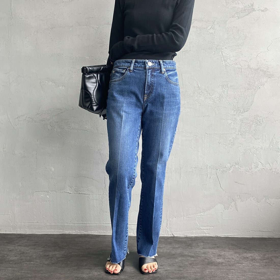 RED CARD TOKYO [レッドカード トーキョー] 辺見えみりコラボレーションモデル Emily ミッドライズフレアデニム [493513HE01-JF] C-MID BLU