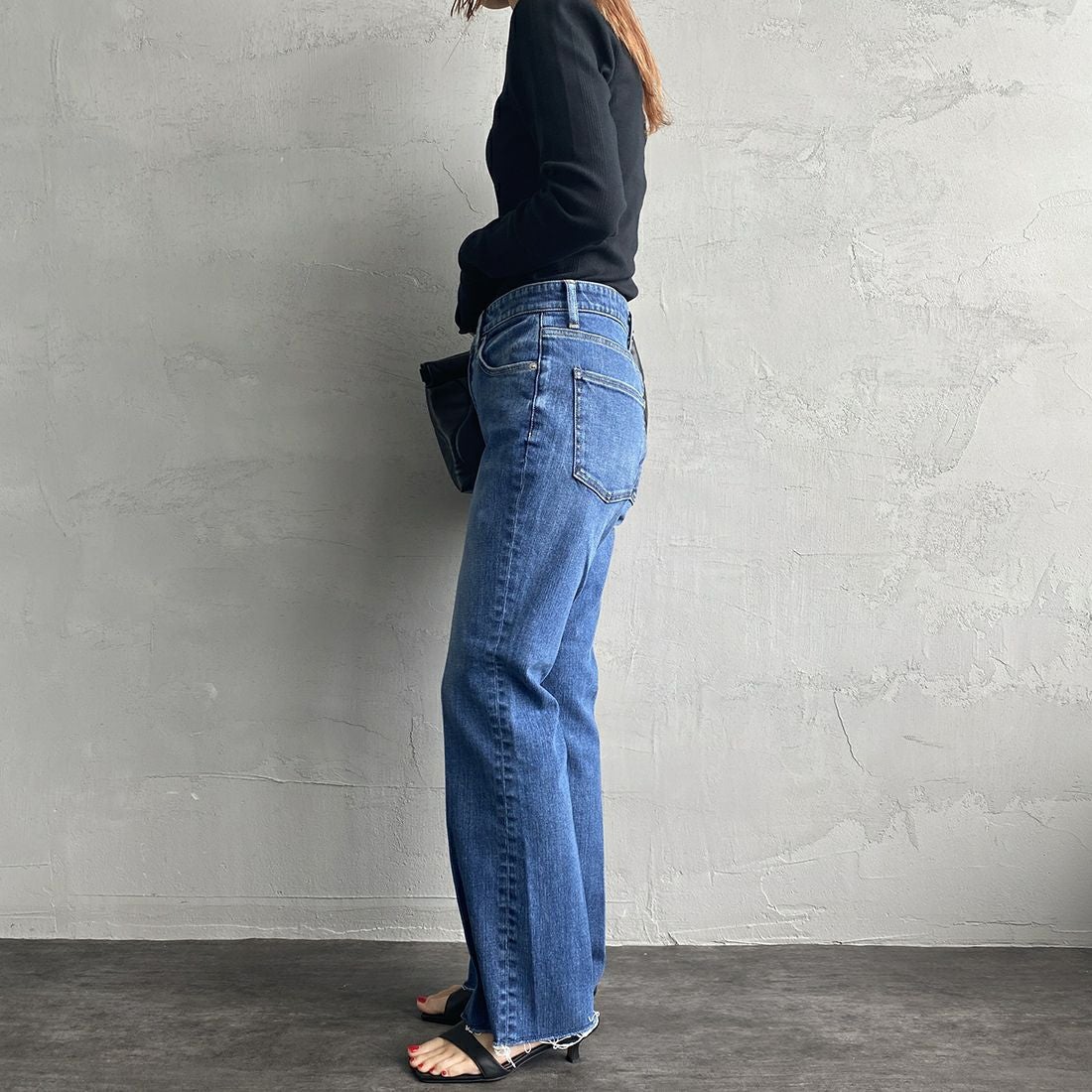 RED CARD TOKYO [レッドカード トーキョー] 辺見えみりコラボレーションモデル Emily ミッドライズフレアデニム [493513HE01-JF] C-MID BLU