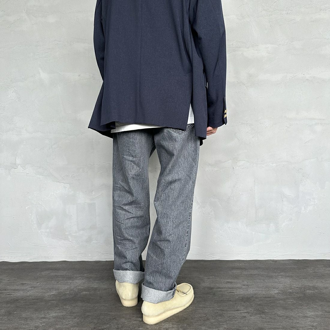 NEEDBY heritage [ニードバイヘリテージ] 別注 JOE ストレートデニム [JOE-JF] DG &&モデル身長：168cm 着用サイズ：31&&