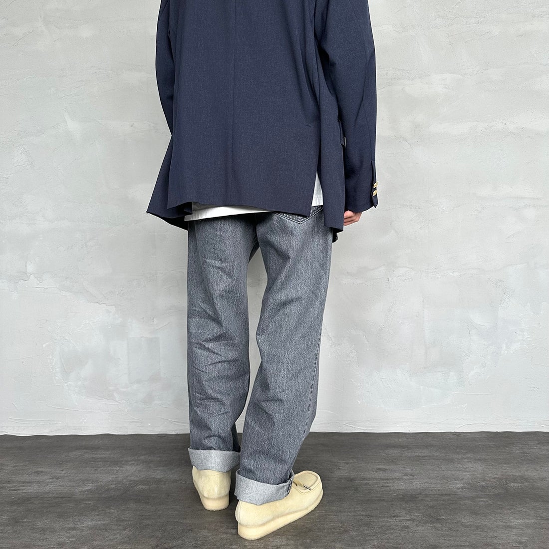 NEEDBY heritage [ニードバイヘリテージ] 別注 JOE ストレートデニム [JOE-JF] DG &&モデル身長：168cm 着用サイズ：31&&