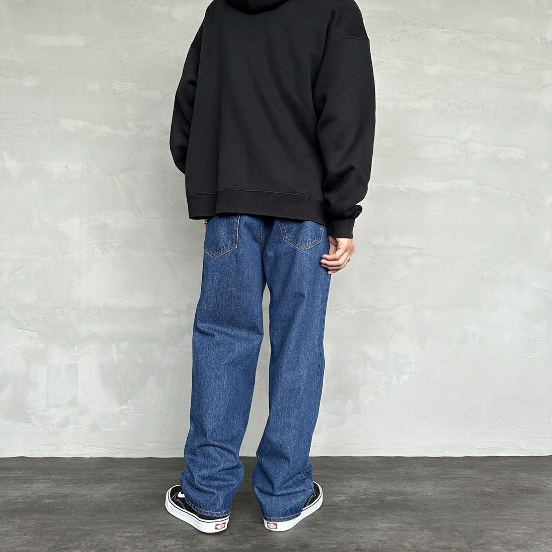 NEEDBY heritage [ニードバイヘリテージ] 別注 JOE ストレートデニム [JOE-JF] DB &&モデル身長：173cm 着用サイズ：31&&