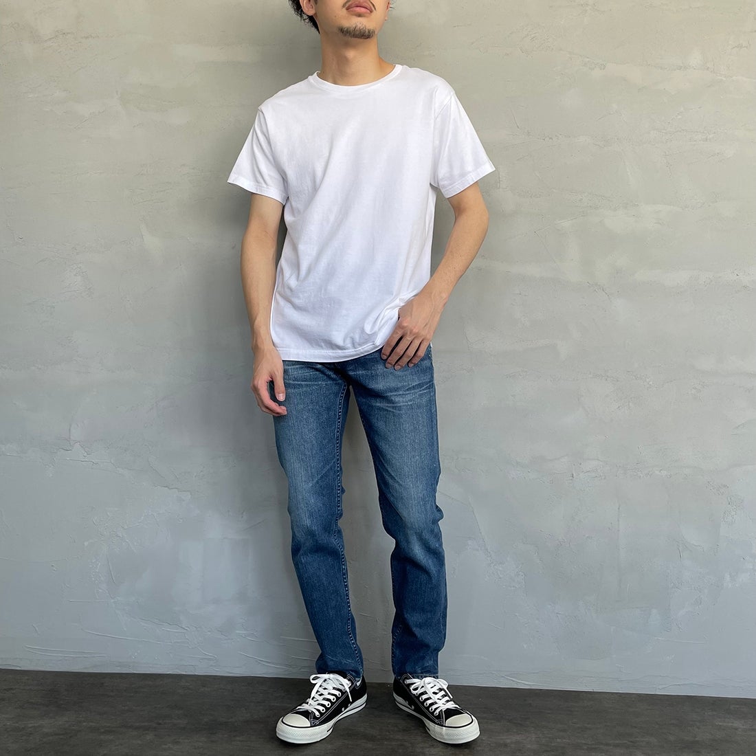 YANUK [ヤヌーク] スリムテーパード VINCENT2／ヴィンセント2 [57231002] PBL &&モデル身長：168cm 着用サイズ：29&&