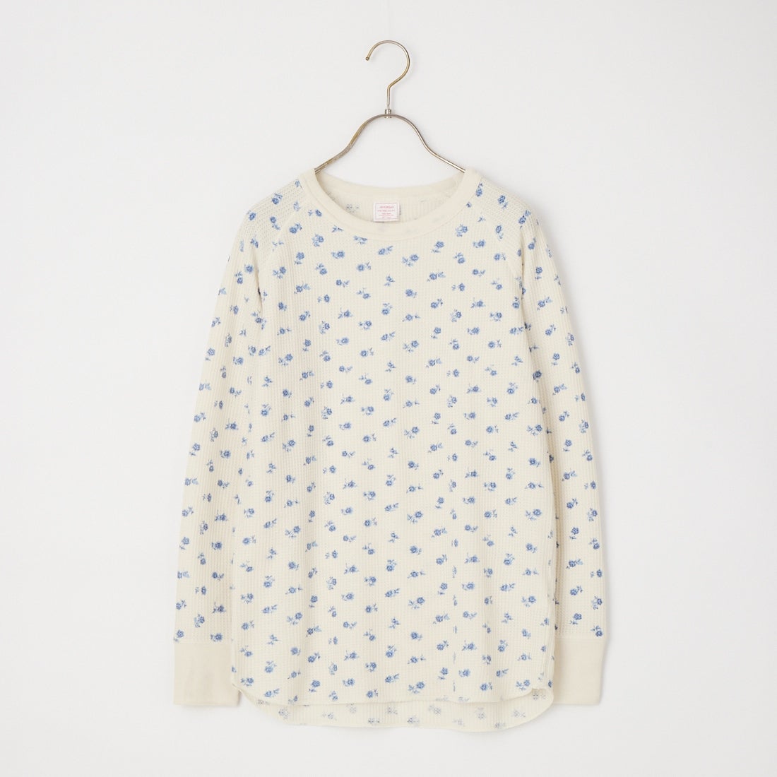 JE MORGAN [ジェイイーモーガン] ワッフル青花柄ロングスリーブTシャツ [JC091-59S] 04 NATURAL