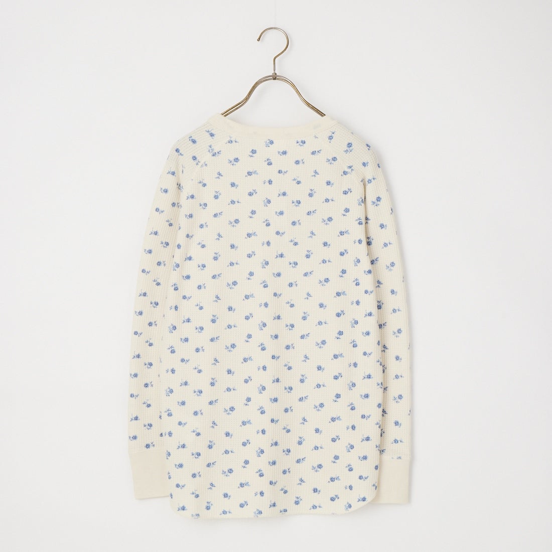 JE MORGAN [ジェイイーモーガン] ワッフル青花柄ロングスリーブTシャツ [JC091-59S] 04 NATURAL