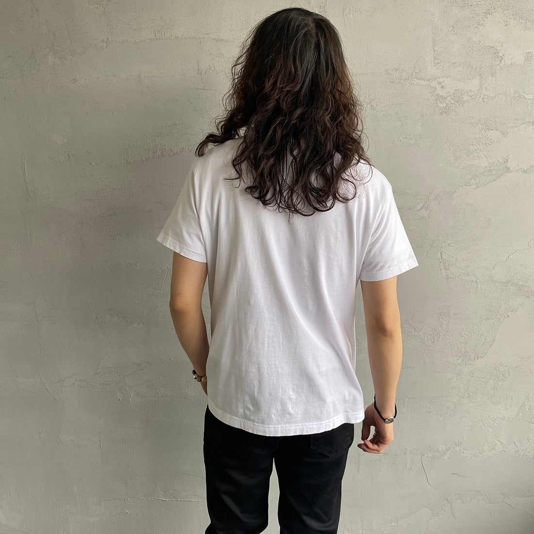 Hanes [ヘインズ] ジャパンフィット 2枚組 クルーネックTシャツ [H5320] 998 ｱｿｰﾄ &&モデル身長：173cm 着用サイズ：M&&