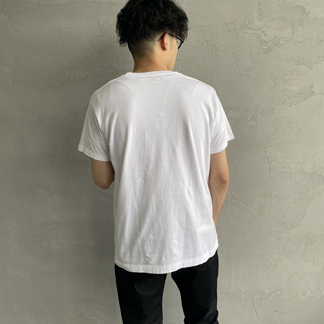 Hanes [ヘインズ] ジャパンフィット 2枚組 クルーネックTシャツ [H5320] 998 ｱｿｰﾄ &&モデル身長：168cm 着用サイズ：M&&