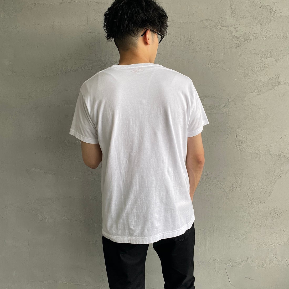 Hanes [ヘインズ] ジャパンフィット 2枚組 クルーネックTシャツ [H5320] 998 ｱｿｰﾄ &&モデル身長：168cm 着用サイズ：M&&