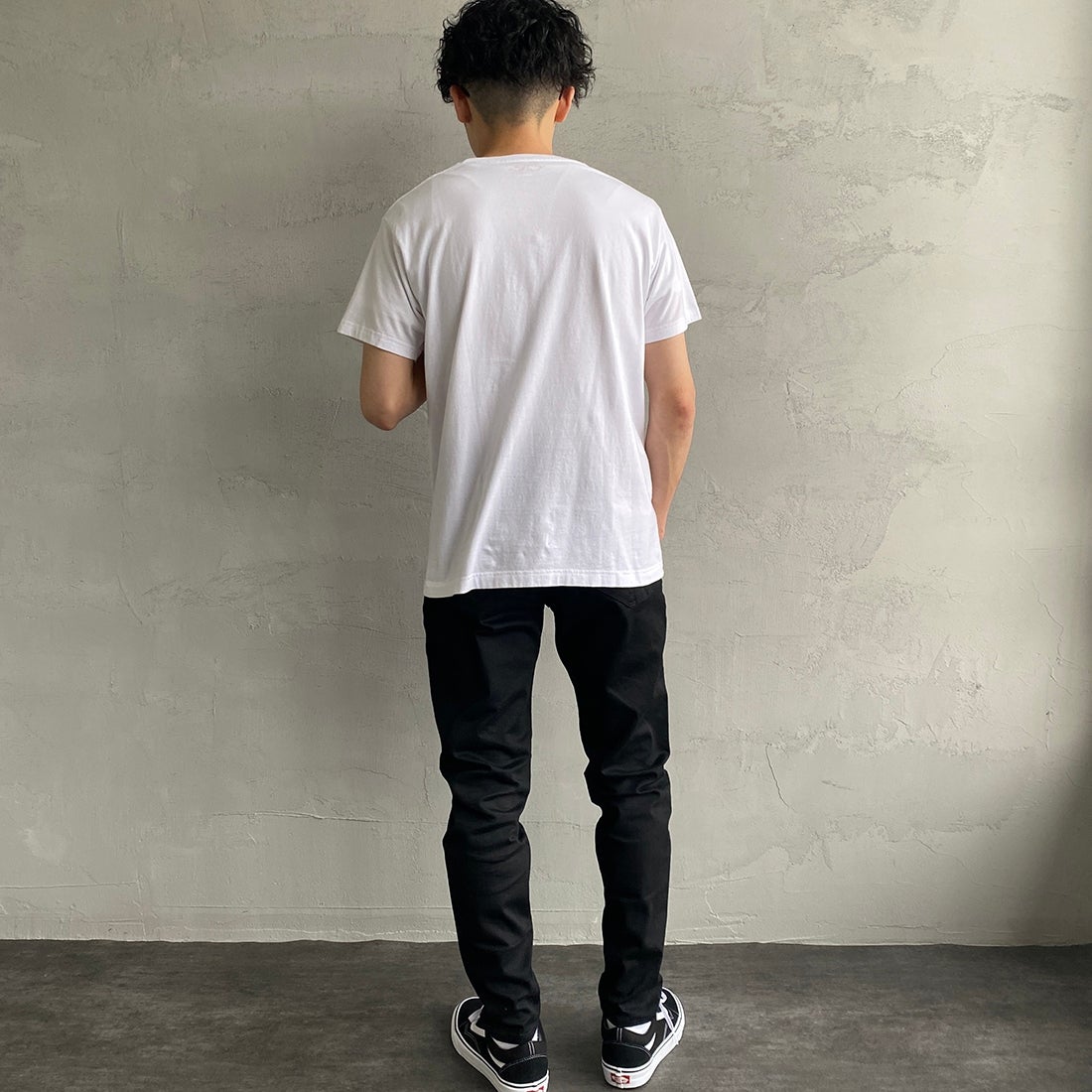 Hanes [ヘインズ] ジャパンフィット 2枚組 クルーネックTシャツ [H5320] 998 ｱｿｰﾄ &&モデル身長：168cm 着用サイズ：M&&