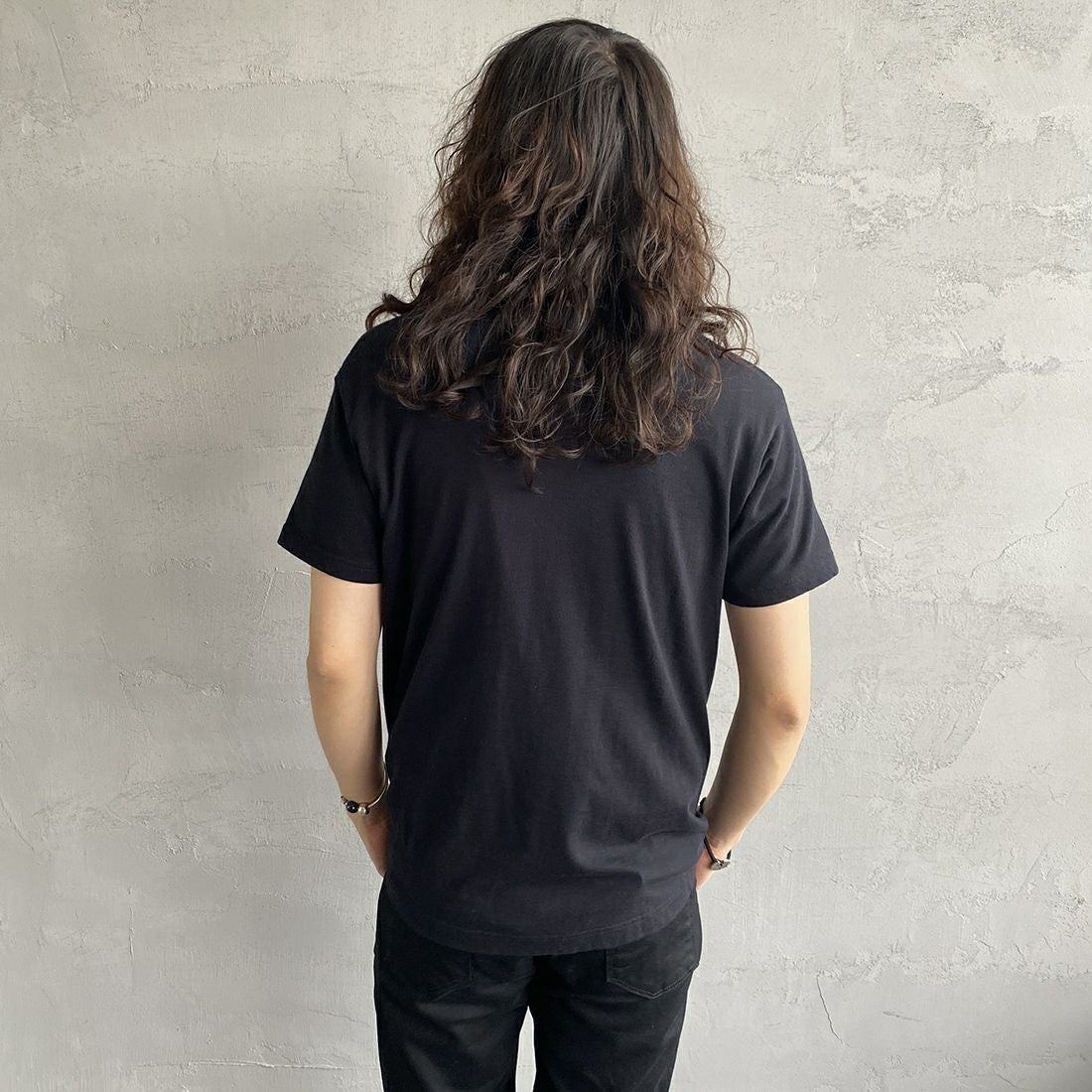 Hanes [ヘインズ] ジャパンフィット 2枚組 クルーネックTシャツ [H5320] 998 ｱｿｰﾄ &&モデル身長：173cm 着用サイズ：M&&