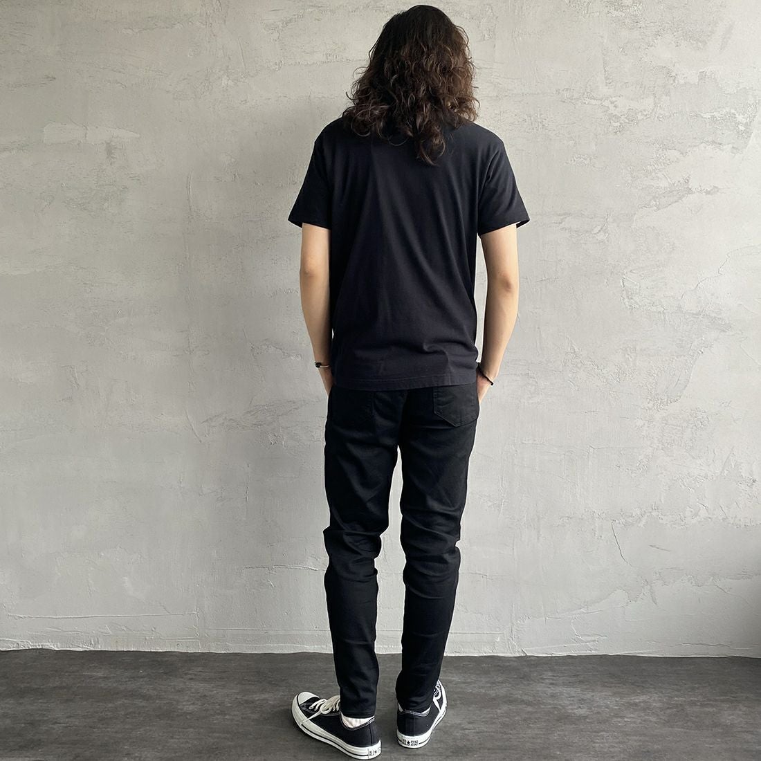 Hanes [ヘインズ] ジャパンフィット 2枚組 クルーネックTシャツ [H5320] 998 ｱｿｰﾄ &&モデル身長：173cm 着用サイズ：M&&