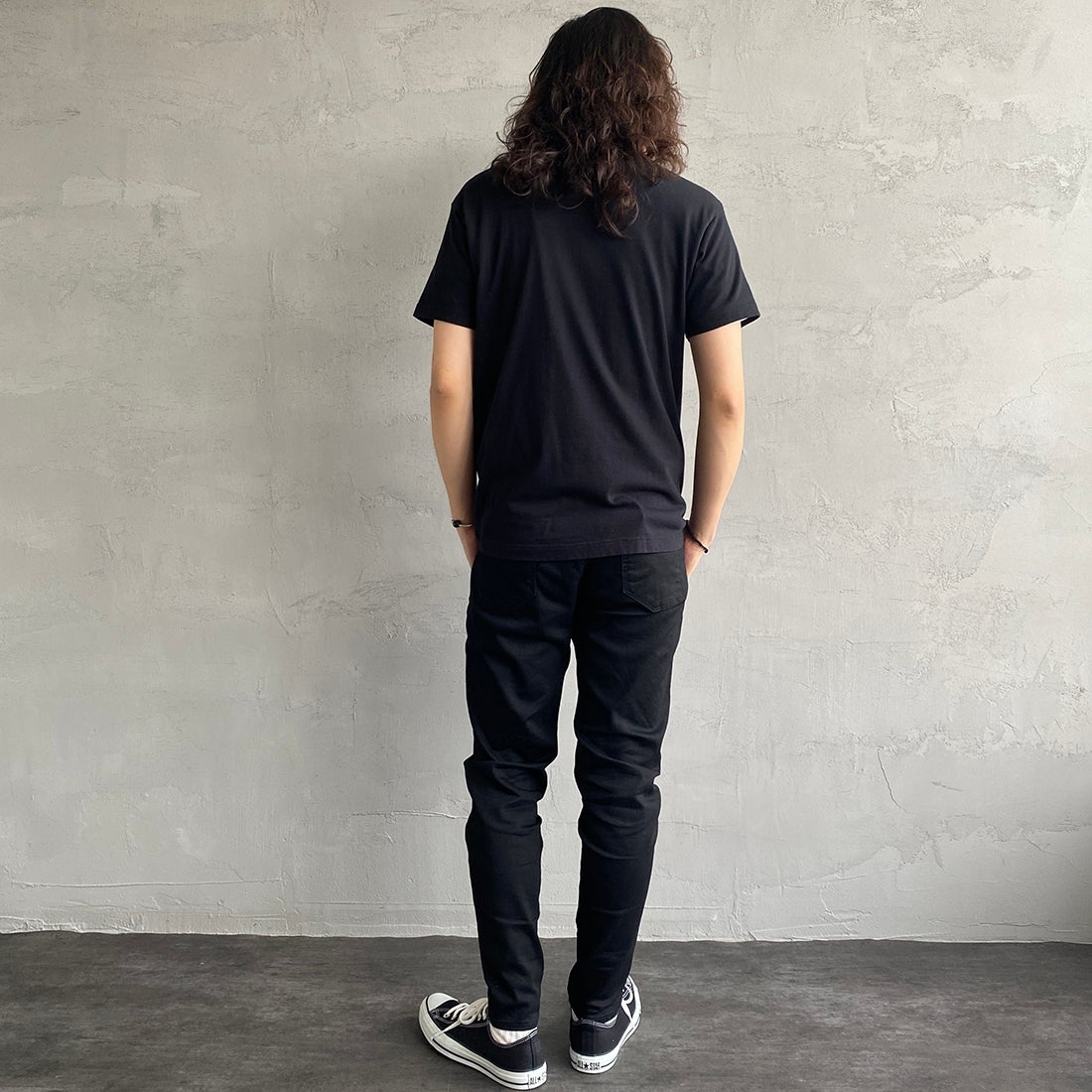 Hanes [ヘインズ] ジャパンフィット 2枚組 クルーネックTシャツ [H5320] 998 ｱｿｰﾄ &&モデル身長：173cm 着用サイズ：M&&