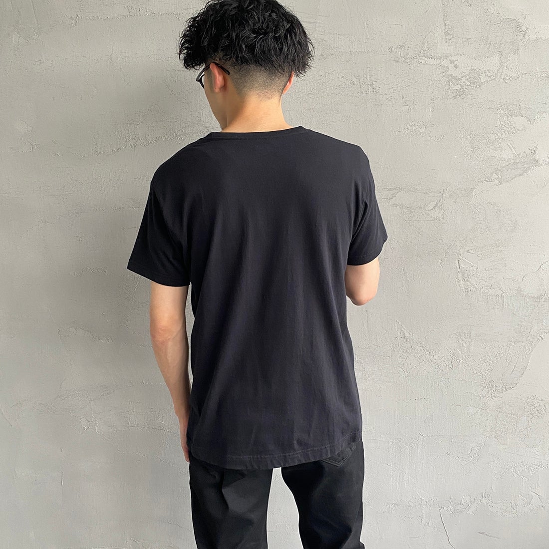 Hanes [ヘインズ] ジャパンフィット 2枚組 クルーネックTシャツ [H5320] 998 ｱｿｰﾄ &&モデル身長：168cm 着用サイズ：M&&