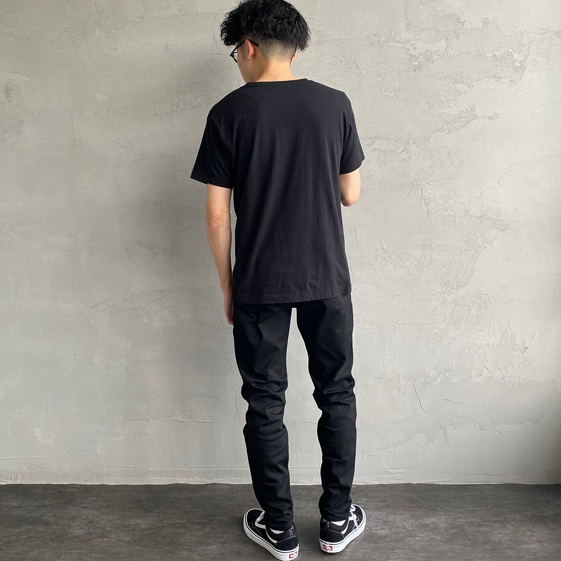 Hanes [ヘインズ] ジャパンフィット 2枚組 クルーネックTシャツ [H5320] 998 ｱｿｰﾄ &&モデル身長：168cm 着用サイズ：M&&