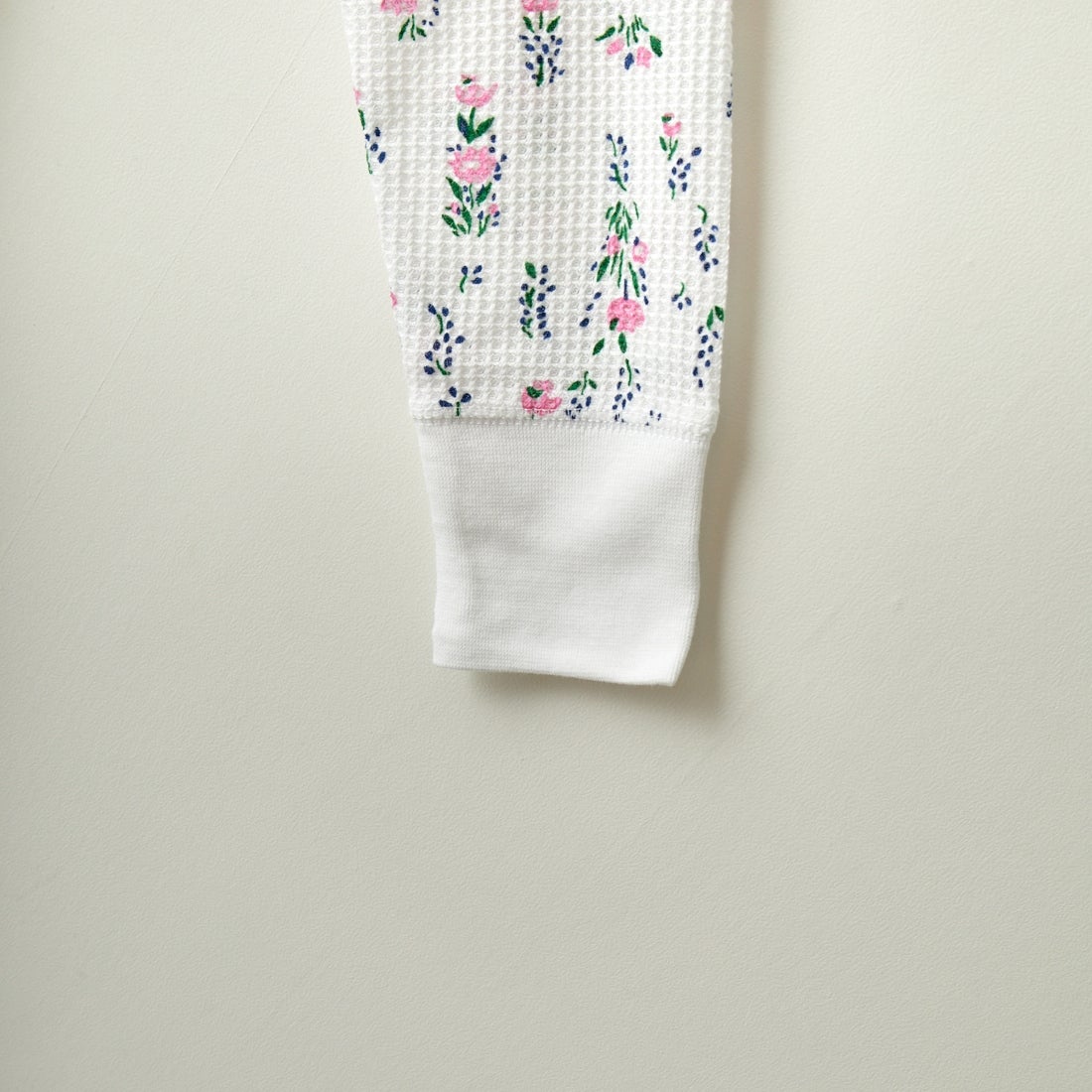 JE MORGAN [ジェイイーモーガン] ワッフル花柄 ラグラン長袖クルーTシャツ [JC090-59S] 01 WHITE
