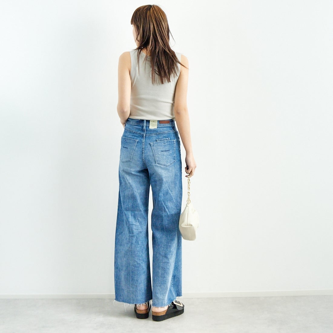 Jf Ready Made [ジェイエフレディメイド] TCフライスタンク [131826] 06 Lｸﾞﾚｰ &&モデル身長：167cm 着用サイズ：F&&