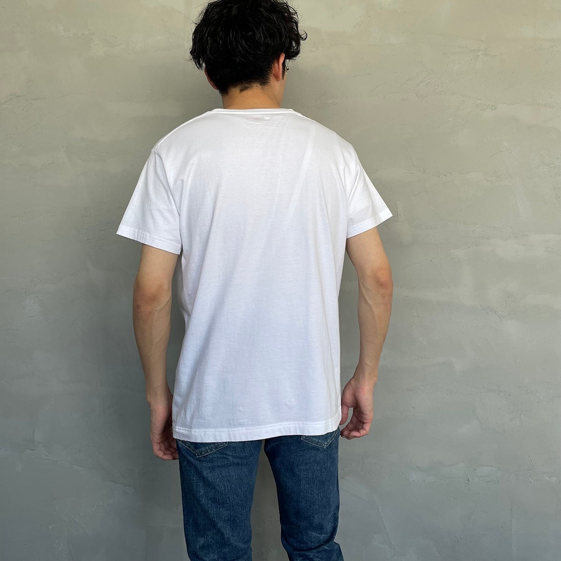 Hanes [ヘインズ] ジャパンフィット 2枚組 クルーネックTシャツ [H5310] 010 ﾎﾜｲﾄ &&モデル身長：168cm 着用サイズ：M&&