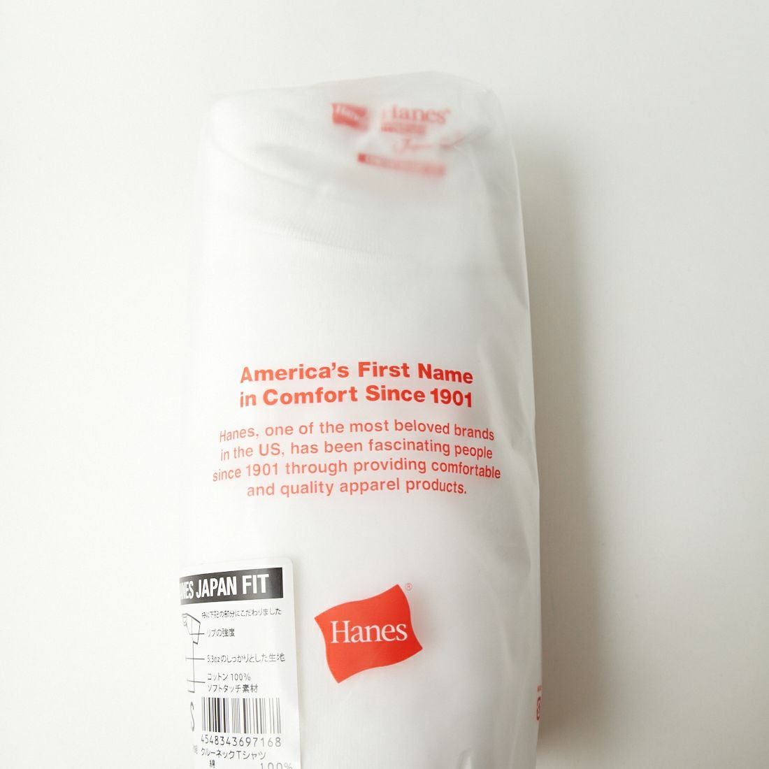 Hanes [ヘインズ] ジャパンフィット 2枚組 クルーネックTシャツ [H5310] 010 ﾎﾜｲﾄ