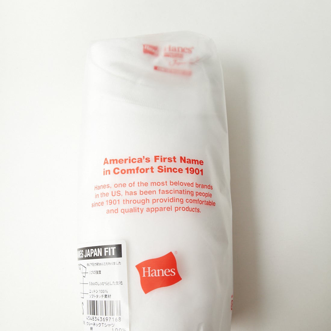 Hanes [ヘインズ] ジャパンフィット 2枚組 クルーネックTシャツ [H5310] 010 ﾎﾜｲﾄ