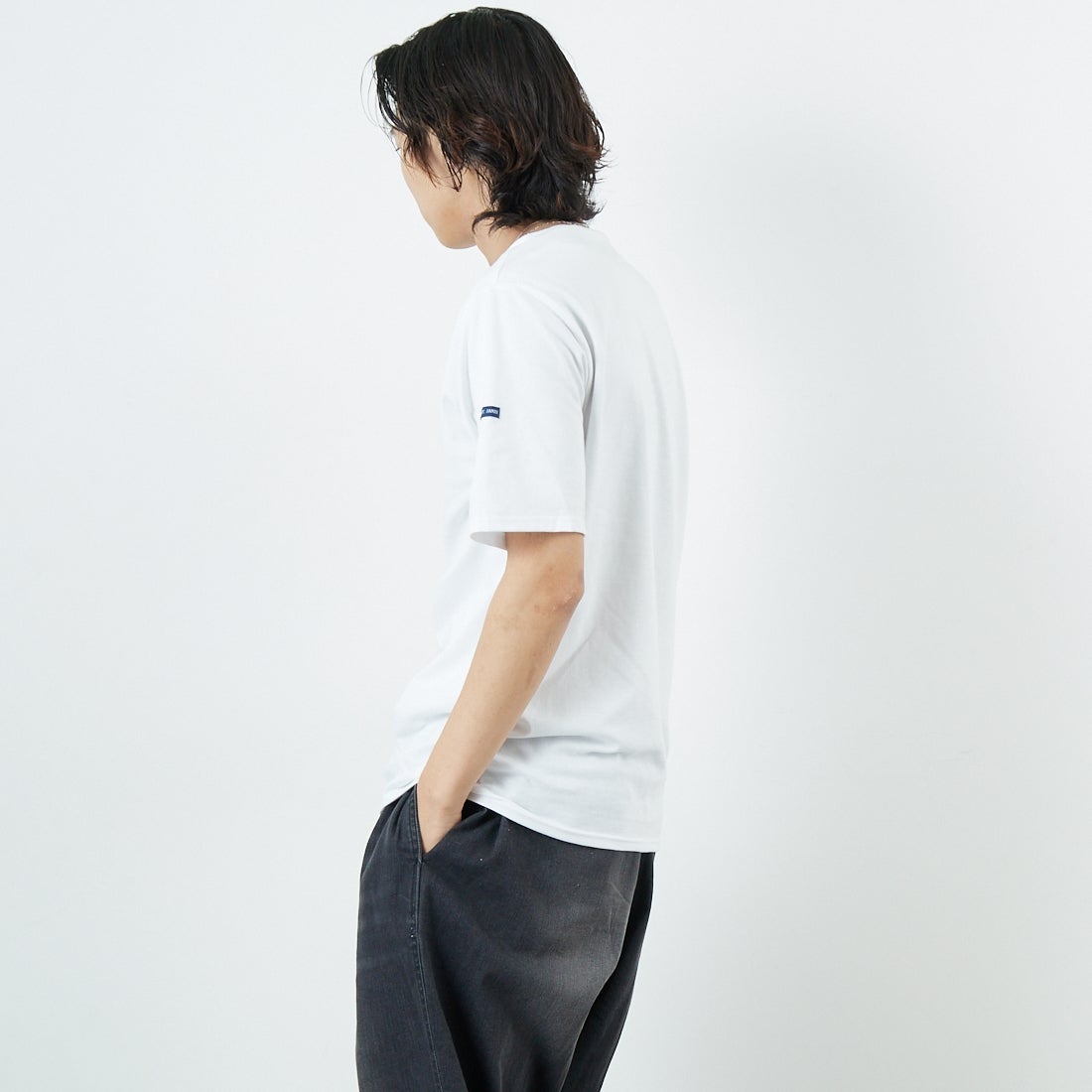 ST.JAMES [セントジェームス] ピリアックソリッドTシャツ [PIRIAC-SD] NEIGE &&モデル身長：179cm 着用サイズ：5&&
