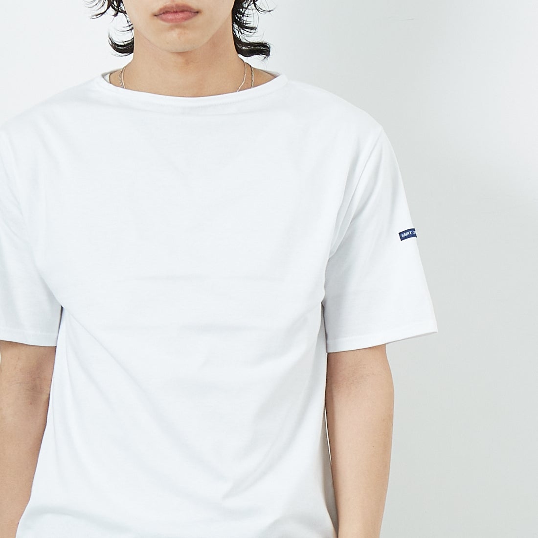 ST.JAMES [セントジェームス] ピリアックソリッドTシャツ [PIRIAC-SD] NEIGE &&モデル身長：179cm 着用サイズ：5&&