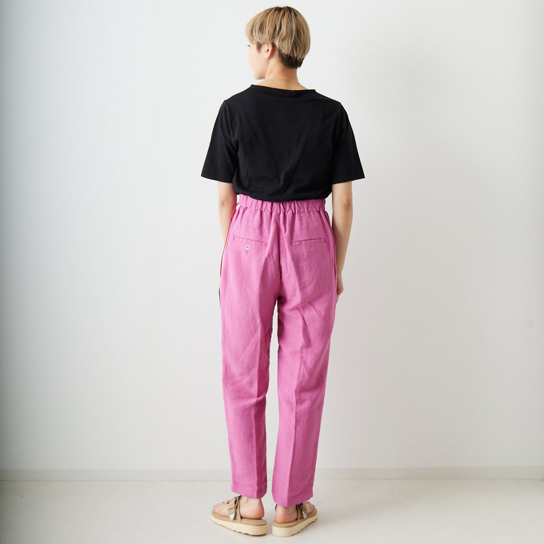ST.JAMES [セントジェームス] ピリアックソリッドTシャツ [PIRIAC-SD] NOIR &&モデル身長：160cm 着用サイズ：1&&