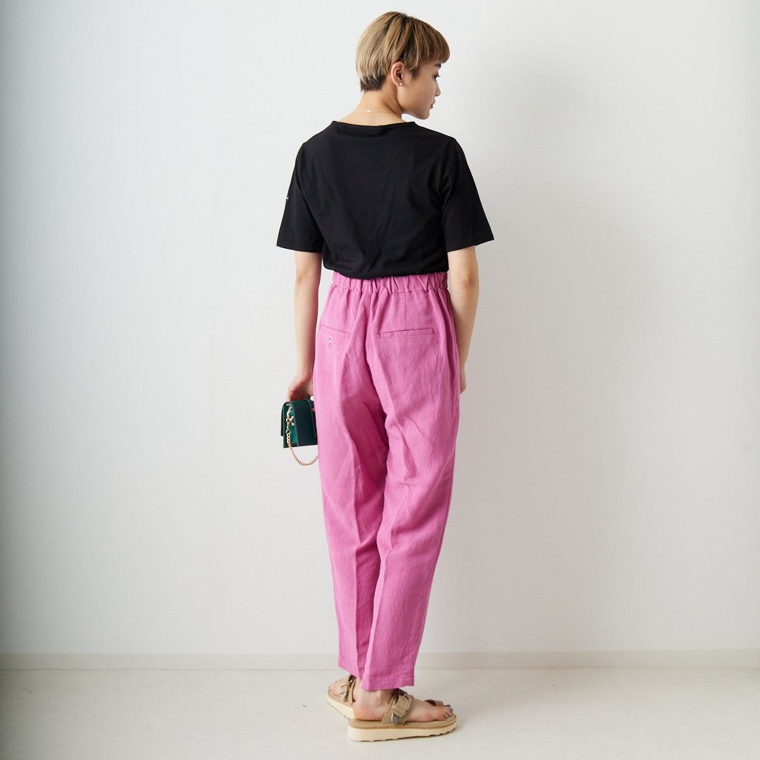 ST.JAMES [セントジェームス] ピリアックソリッドTシャツ [PIRIAC-SD] NOIR &&モデル身長：160cm 着用サイズ：1&&