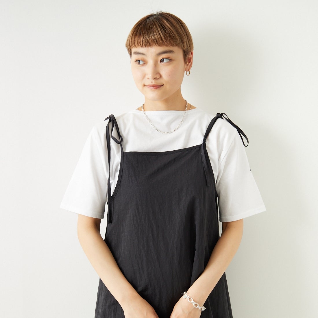 ST.JAMES [セントジェームス] ピリアックソリッドTシャツ [PIRIAC-SD] NEIGE &&モデル身長：160cm 着用サイズ：1&&
