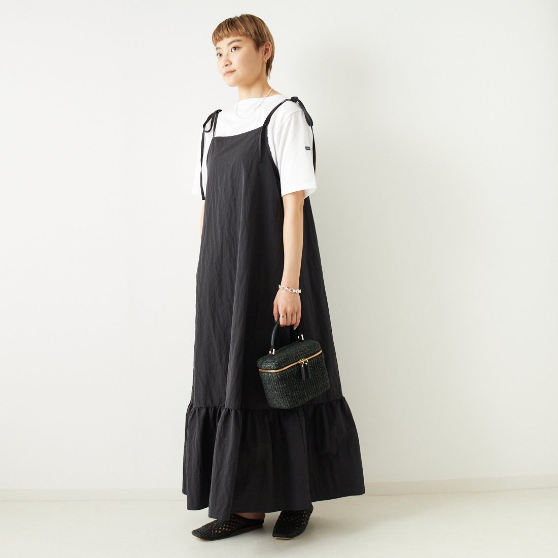 ST.JAMES [セントジェームス] ピリアックソリッドTシャツ [PIRIAC-SD] NEIGE &&モデル身長：160cm 着用サイズ：1&&
