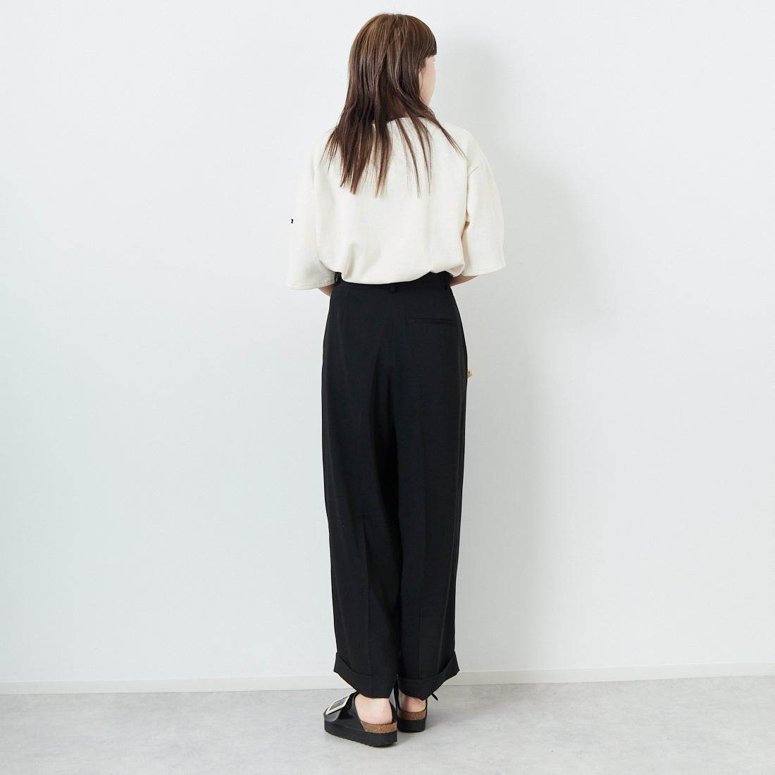 ST.JAMES [セントジェームス] 厚手ルーズドロップTシャツ [20JC-TEE-LOOSE] NEIGE &&モデル身長：167cm 着用サイズ：3&&